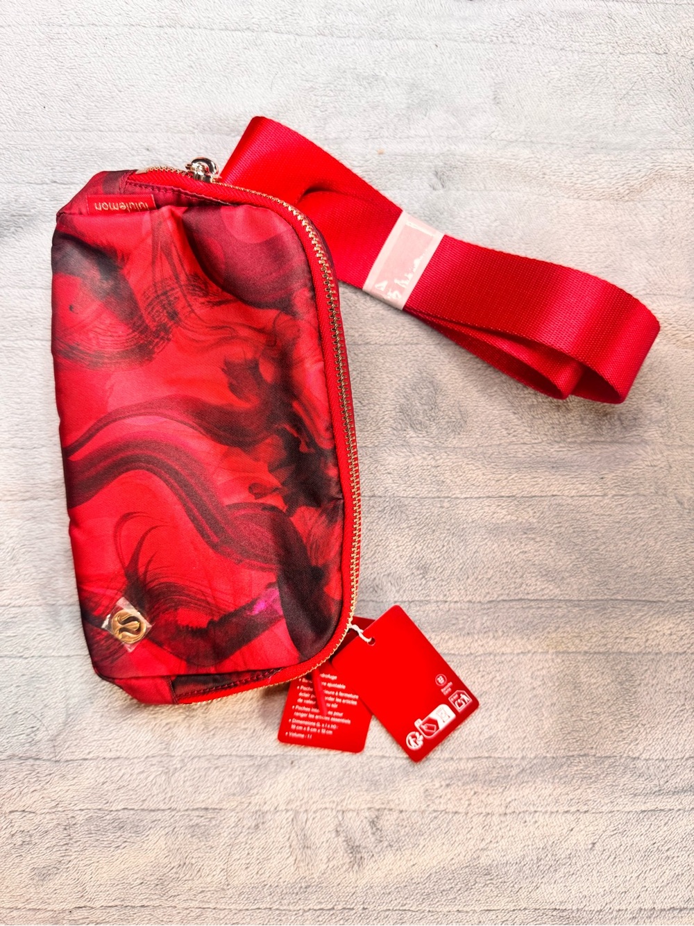 Red Patterned Crossbody purse - Lululemon